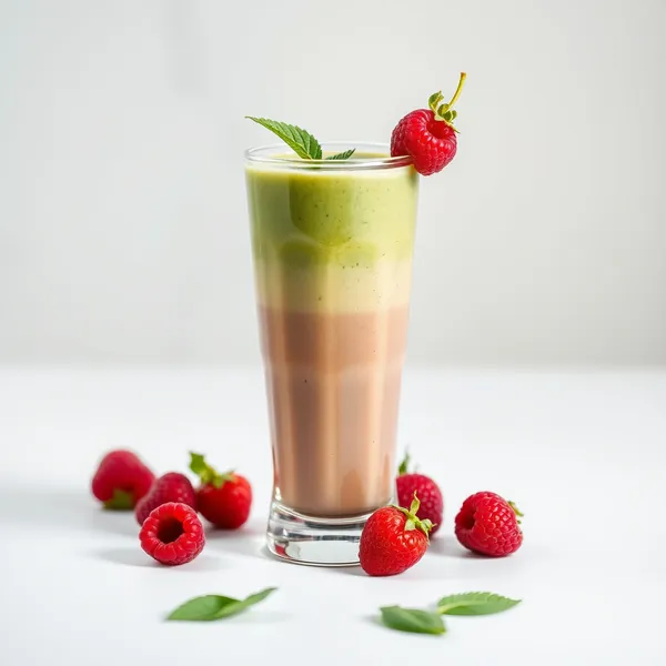 Gut Health Raspberry Matcha Tea Smoothie