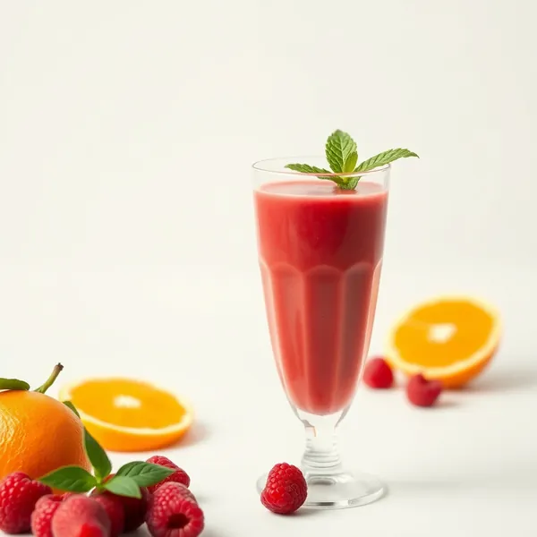 Gut Health Raspberry Orange Juice Smoothie