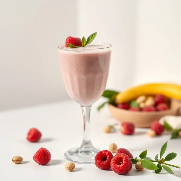 Himbeer-Pistazien-Smoothie für die Darmgesundheit