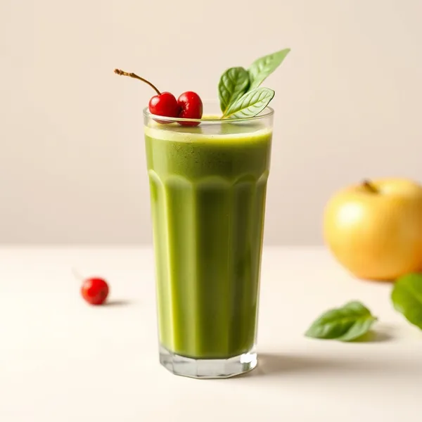 Smoothie de Suco de Maçã e Espinafre para Saúde Intestinal