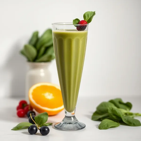 Smoothie de Laranja e Espinafre para Saúde Intestinal
