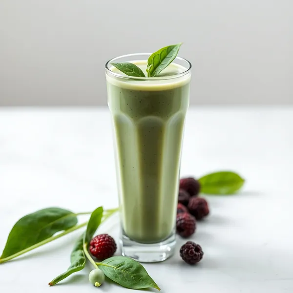 Smoothie de Santé Intestinale aux Épinards et Lait de Pois