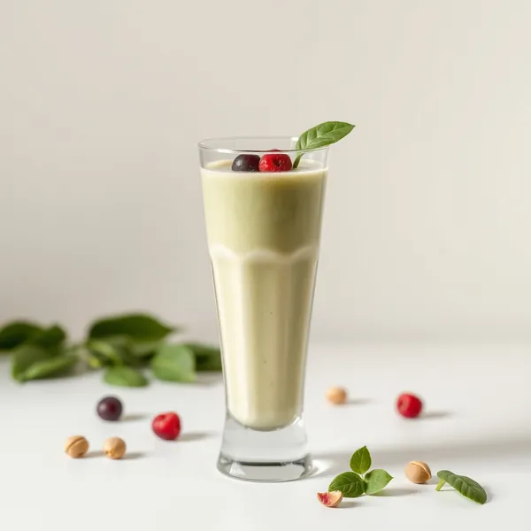 Smoothie di Spinaci e Latte di Pistacchio per la Salute Intestinale