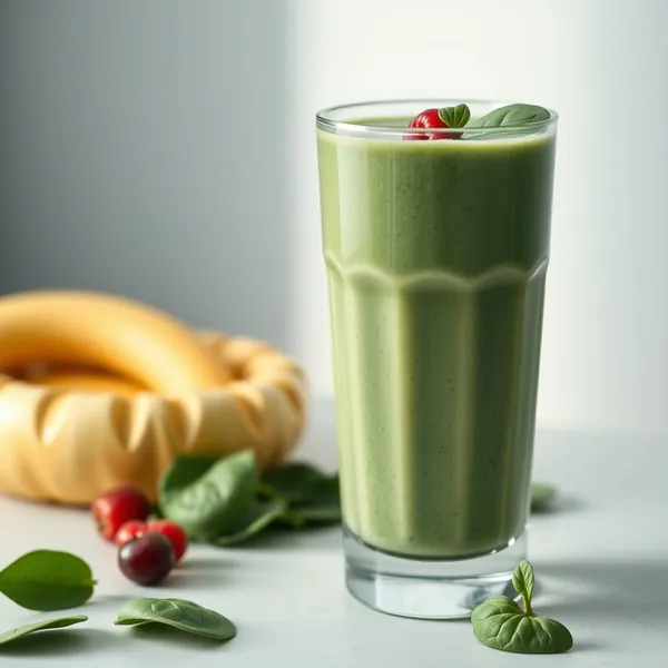 Gut Health Spinach Protein Shake Smoothie