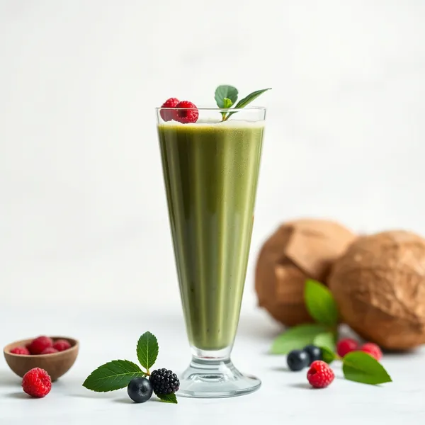 Smoothie de Santé Intestinale avec Spiruline et Eau de Coco