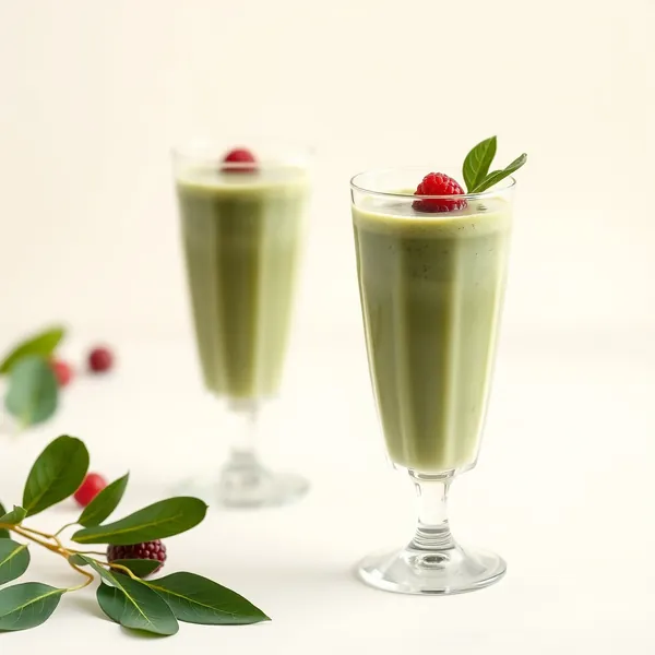 Smoothie aus Pistazienmilch und Spirulina für die Darmgesundheit