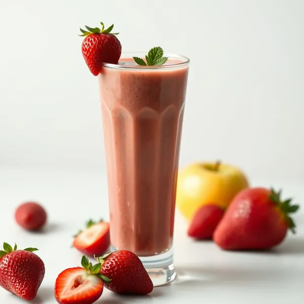 Smoothie de Jus de Fraise et Pomme pour la Santé Intestinale