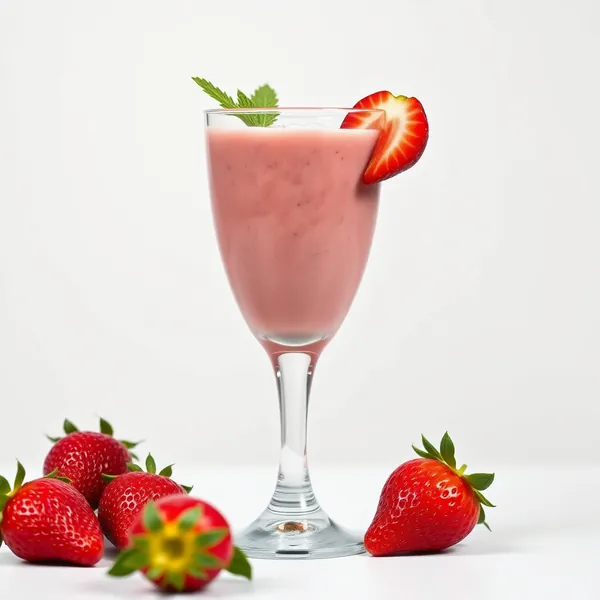 Smoothie de Morango e Iogurte Grego para Saúde Intestinal