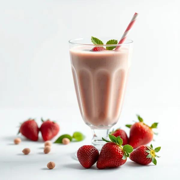 Batido de Fresa y Pistacho para la Salud Intestinal