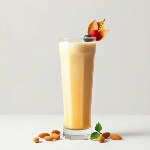 Batido de Salud Intestinal con Cúrcuma y Leche de Almendra