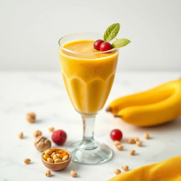 Smoothie aus Pistazien und Kurkuma für die Darmgesundheit