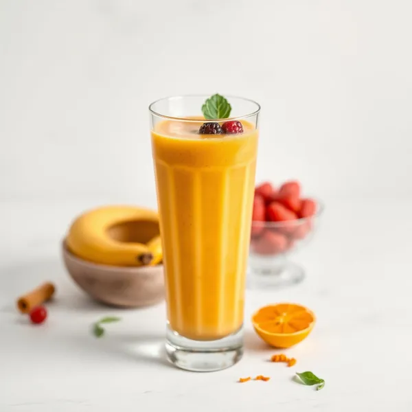 Batido de Proteína com Cúrcuma para Saúde Intestinal