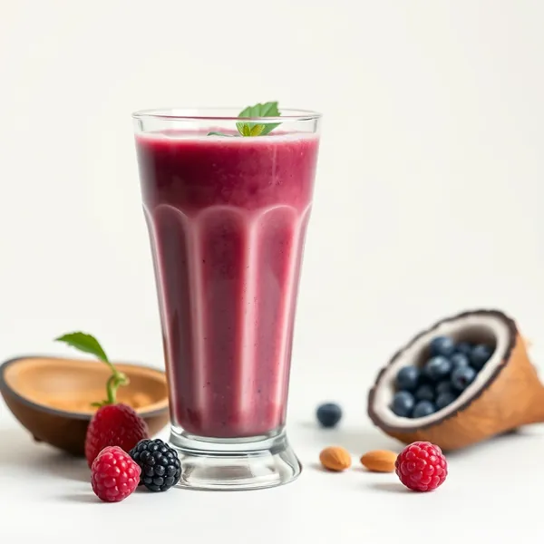 Batido Saludable de Acai, Almendra y Leche de Coco