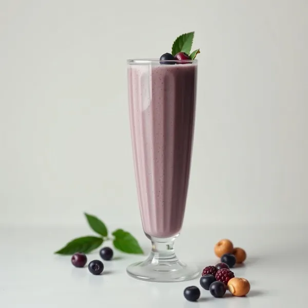 Smoothie Saudável de Açaí e Leite de Avelã