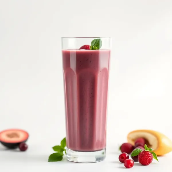 Gesunder Açaí-Macadamia-Milch-Smoothie