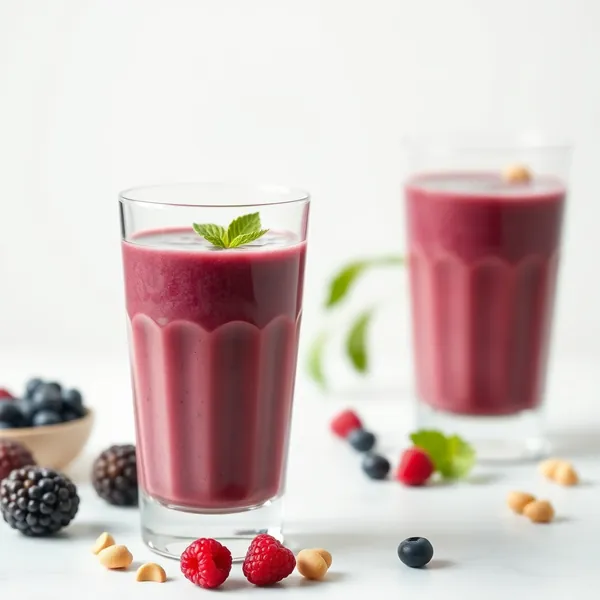 Batido Saludable de Acai y Leche de Pistacho