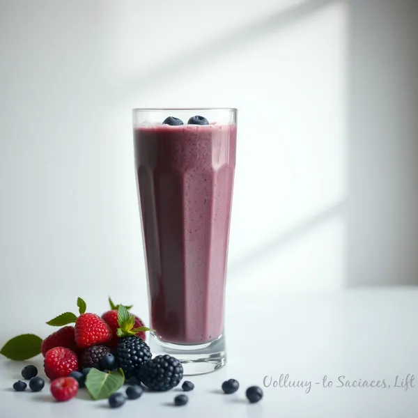 Smoothie Saudável de Açaí e Leite de Espelta