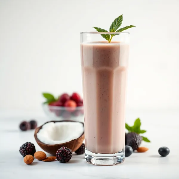 Frullato Sano di Burro di Mandorle e Latte di Cocco