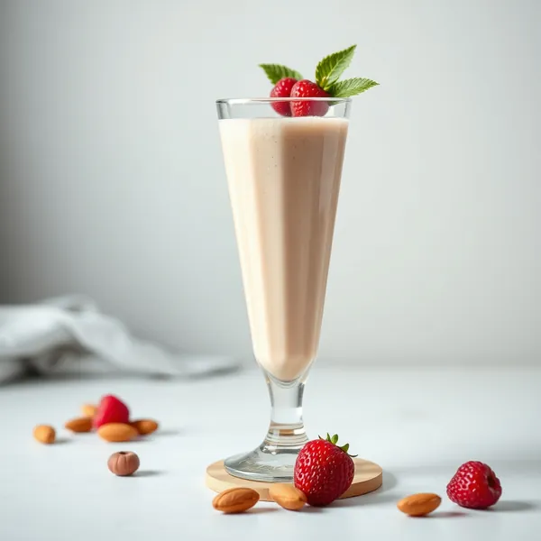 Smoothie Sain au Beurre d'Amande et Lait de Noisette