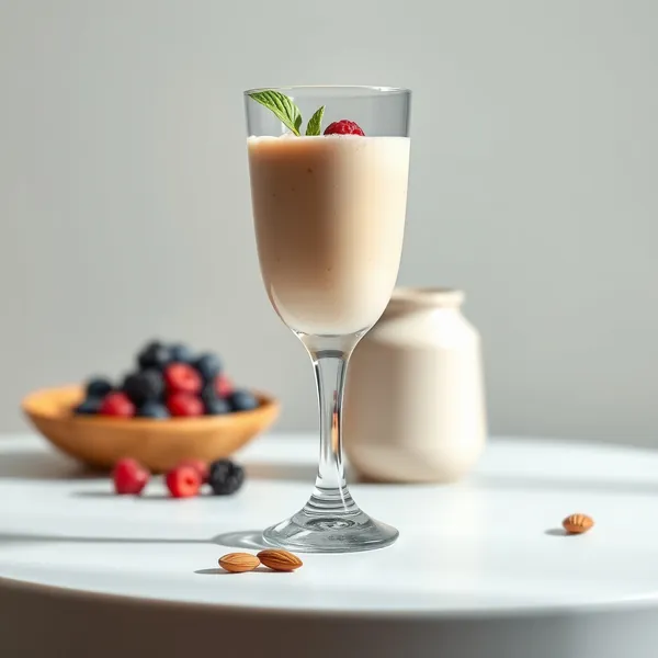 Batido Saludable de Mantequilla de Almendra y Leche de Cáñamo