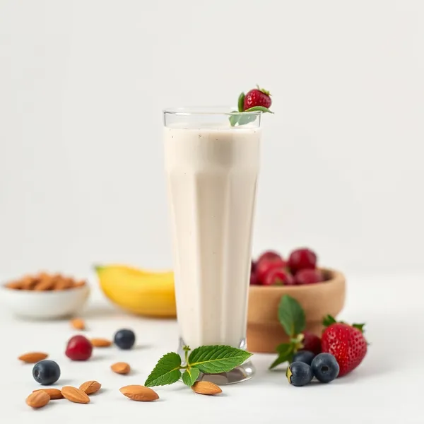 Healthy Almond Butter Kefir Milk Smoothie