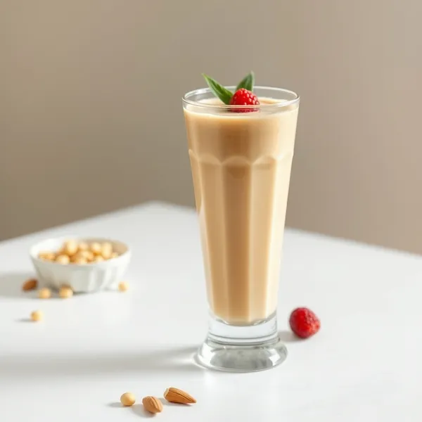 Batido Saludable de Mantequilla de Almendra y Leche de Guisante
