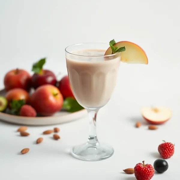 Smoothie Saudável de Maçã e Leite de Amêndoa