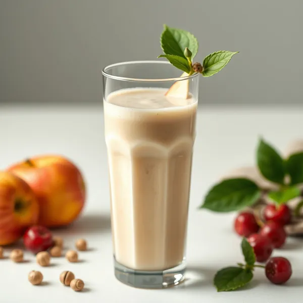 Smoothie Saudável de Maçã e Leite de Avelã