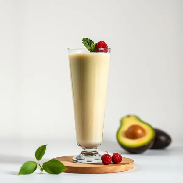 Smoothie Saudável de Abacate e Leite de Cânhamo