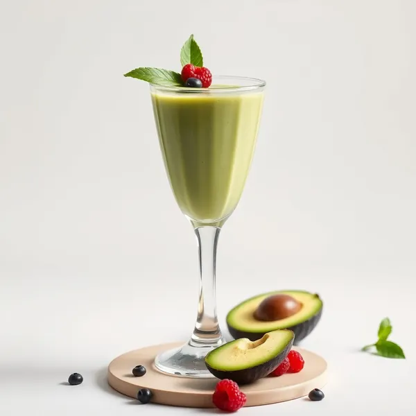 Smoothie Saudável de Abacate e Chá Matcha