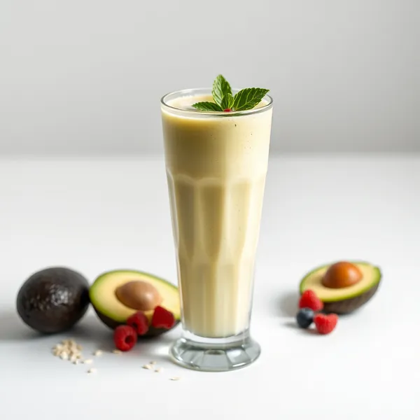 Smoothie Saudável de Abacate e Leite de Aveia