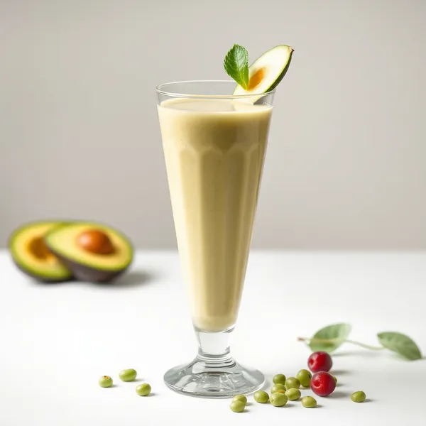 Smoothie Sain à l'Avocat et au Lait de Pois