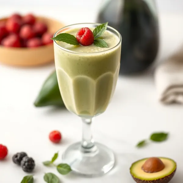 Smoothie Sain à l'Avocat et au Lait d'Épeautre