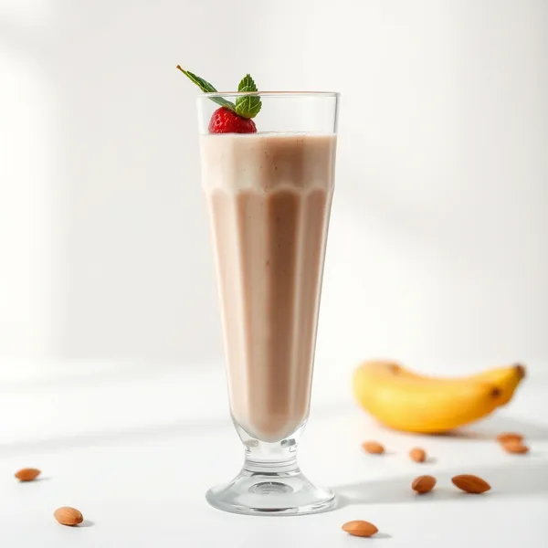 Gesunder Bananen-Mandel-Kokosmilch-Smoothie