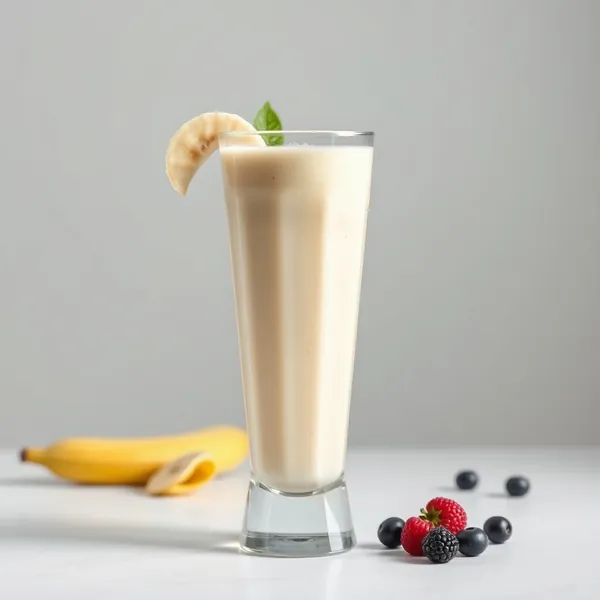Smoothie Saudável de Banana e Leite de Arroz