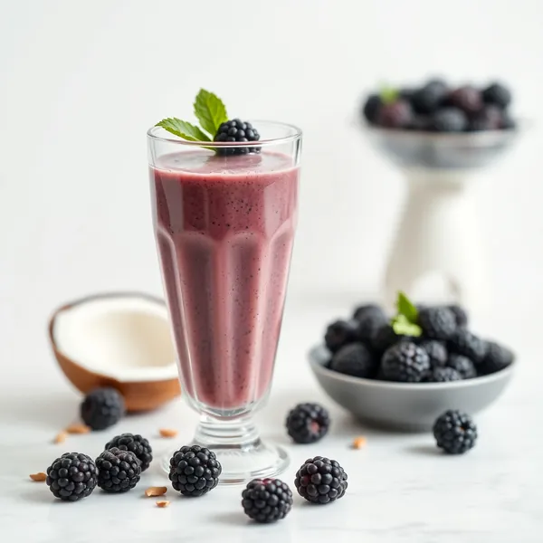 Healthy Blackberry Almond Coconut Milk Smoothie