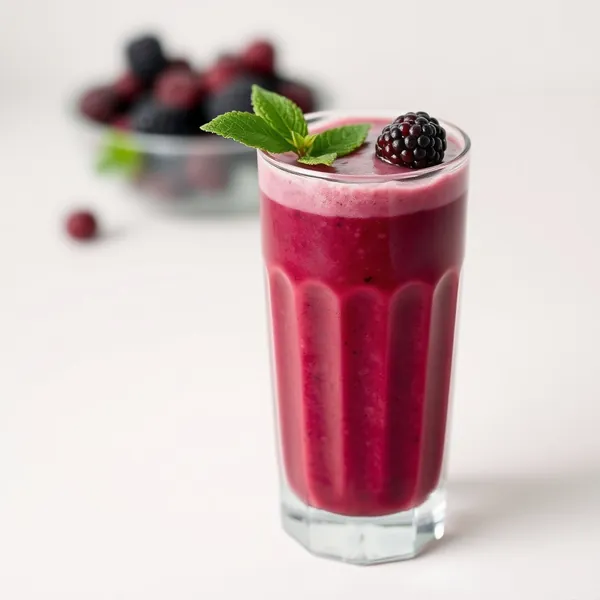 Smoothie Sain de Mûres et Eau de Coco