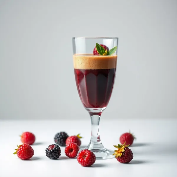 Smoothie Saudável de Café Frio com Amoras