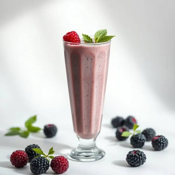 Smoothie Saudável de Amora e Iogurte Grego