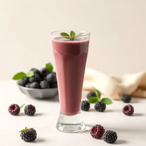 Smoothie Sain de Mûres et Lait de Cannabis