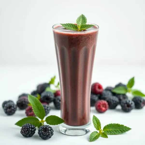 Smoothie Saudável de Amora e Chá Matcha