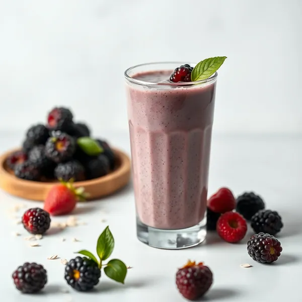 Smoothie Sain de Mûre et Lait d'Avoine