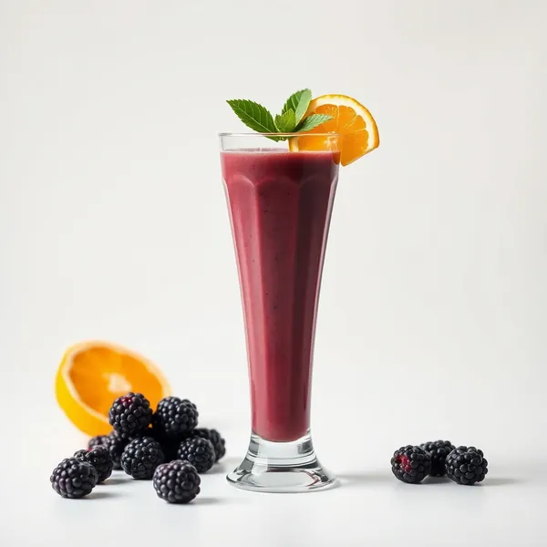 Smoothie Saudável de Laranja e Amora
