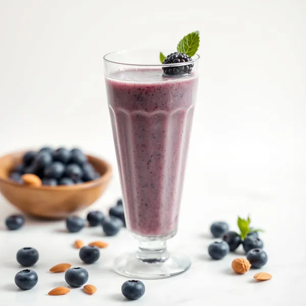 Healthy Blueberry Almond Coconut Milk Smoothie