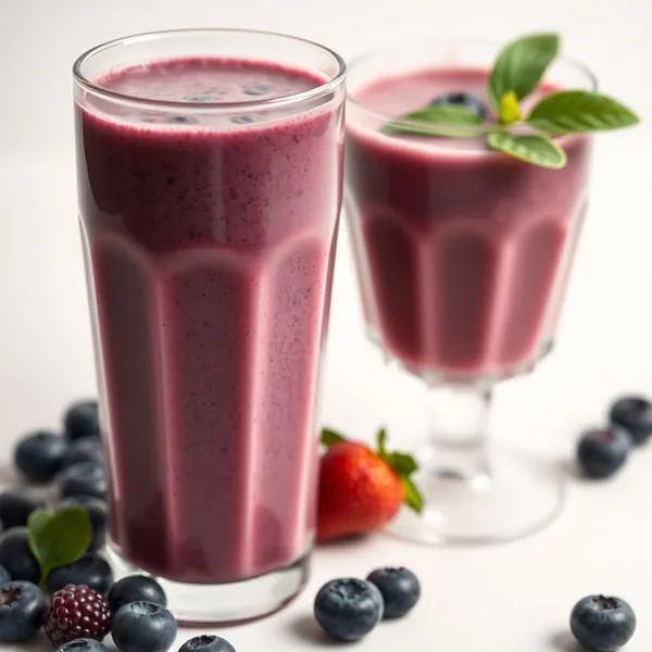 Smoothie Sano al Caffè Freddo con Mirtilli