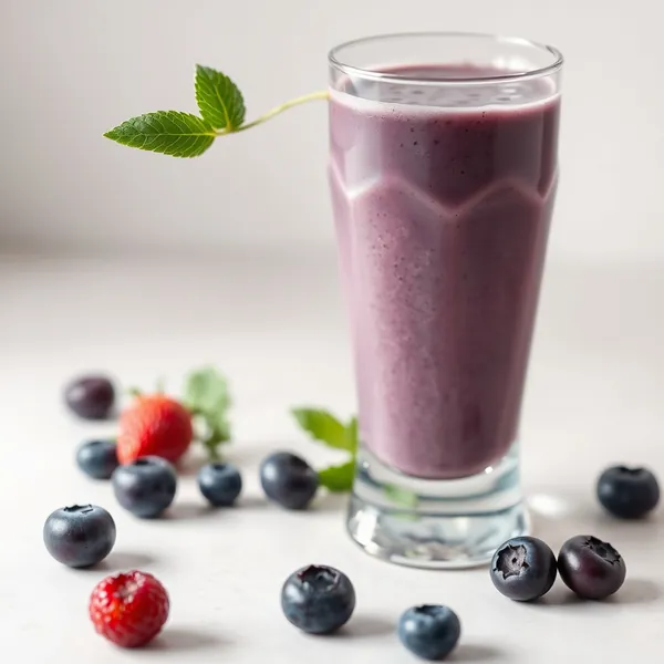 Batido Saludable de Kefir y Arándanos