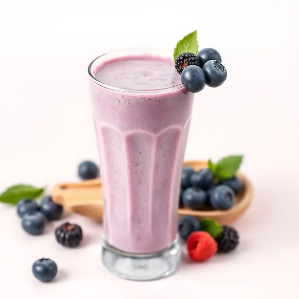Batido Saludable de Arándano y Leche de Guisante