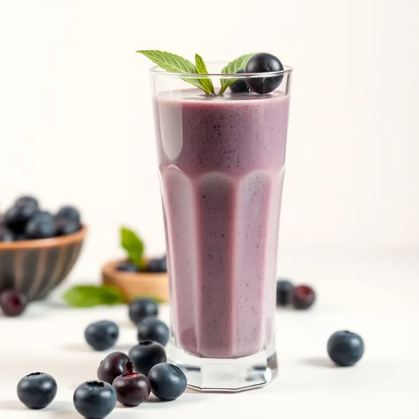 Smoothie Sain aux Myrtilles et au Lait d'Épeautre