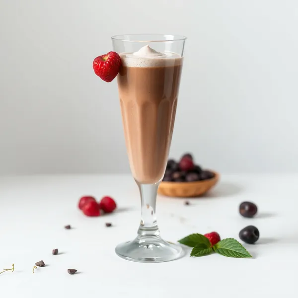 Smoothie Saudável de Cacau em Pó e Iogurte Grego