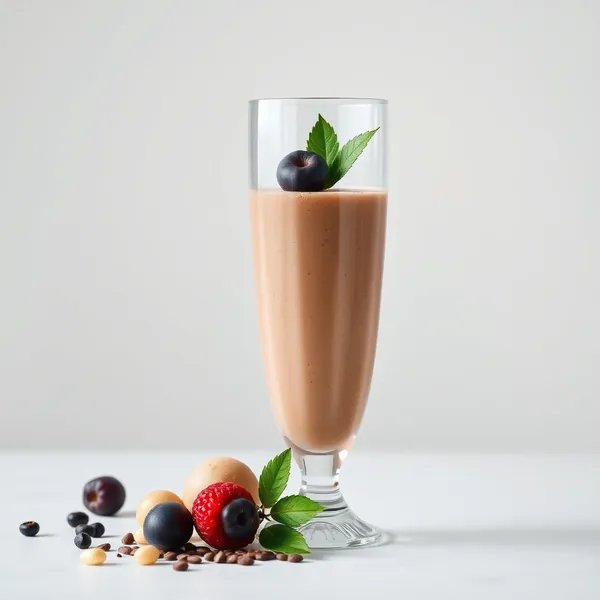 Smoothie Saudável de Cacau em Pó e Leite de Macadâmia